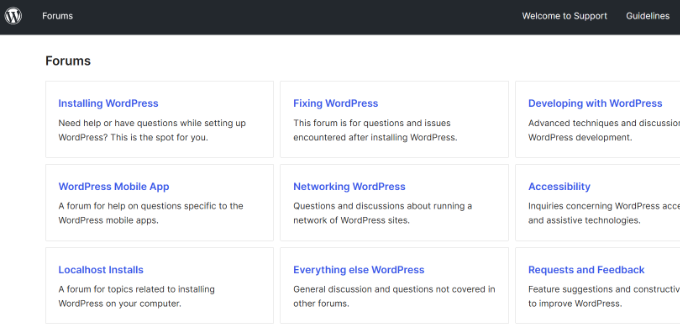 WordPress forum