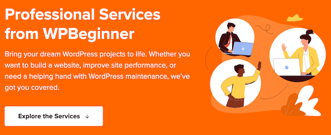 WPBeginner's professional services