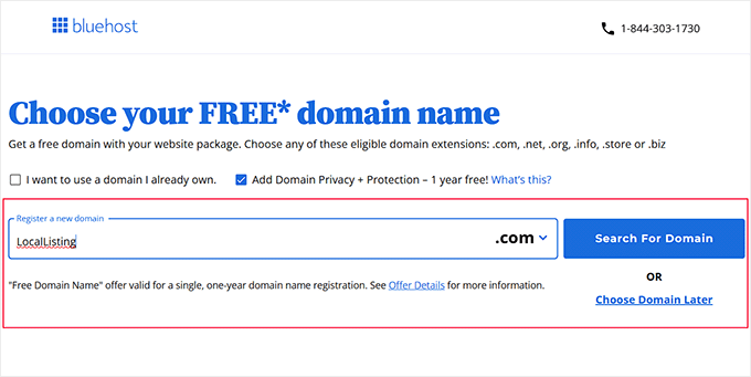 Add a domain name for the classified ads website