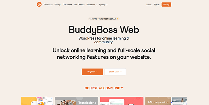 BuddyBoss website