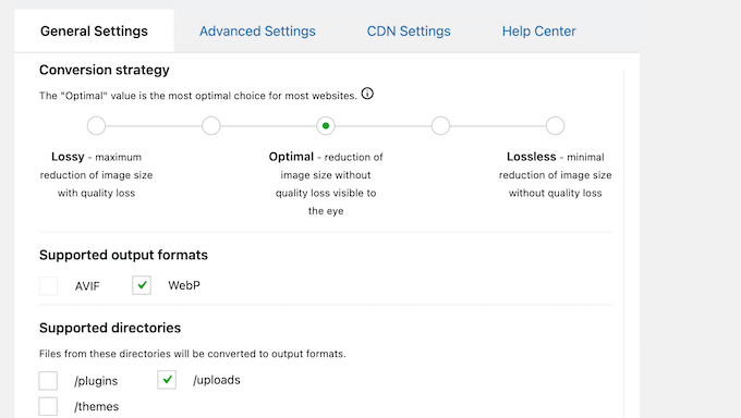 The Converter for Media file optimization WordPress plugin