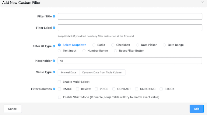 Creating custom product, page, and other filters for your WordPress website