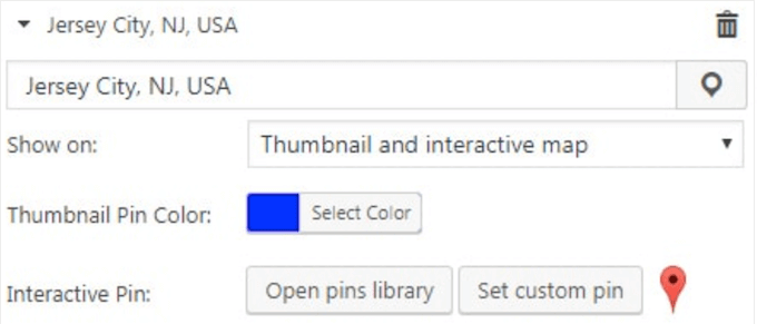 Adding location markers to an online map