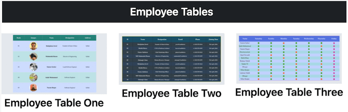 An example of an employee, staff, or student template