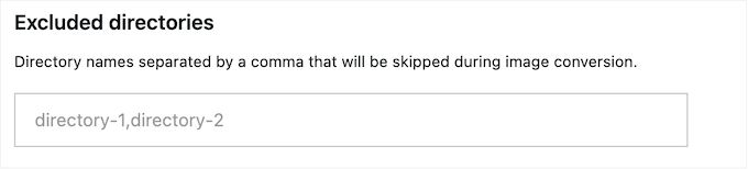 Excluding directories from your image optimization processes