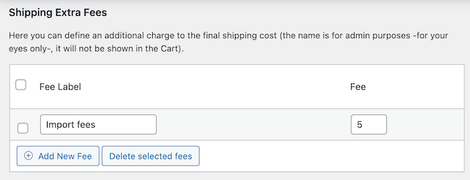 Adding extra feeds to your WooCommerce shipping costs