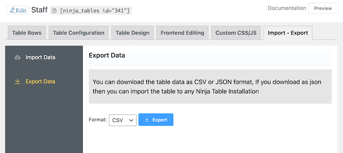 How to import and export your WordPress tables