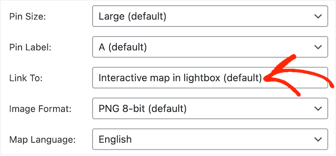 Displaying interactive maps in a lightbox popup