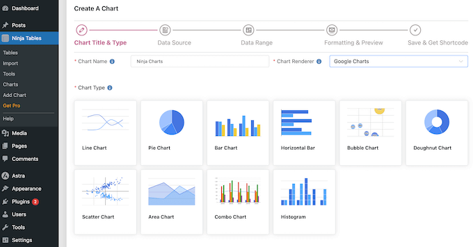 Adding charts and graphs to your WordPress website