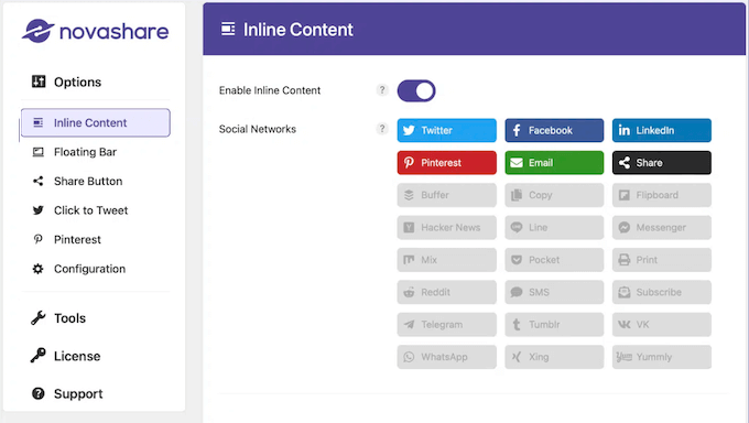 How to configure social sharing icons for WordPress