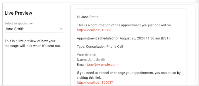 Sending email confirmations to your customers, students, or clients