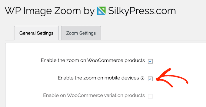 How to toggle the zoom effect on smartphones and tablets