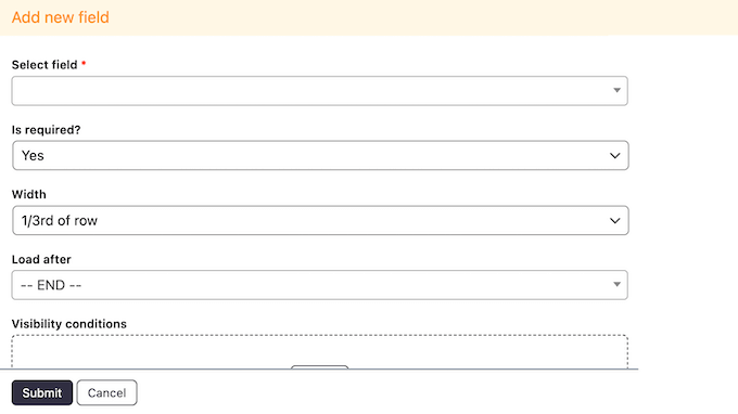 Adding custom fields to a support form