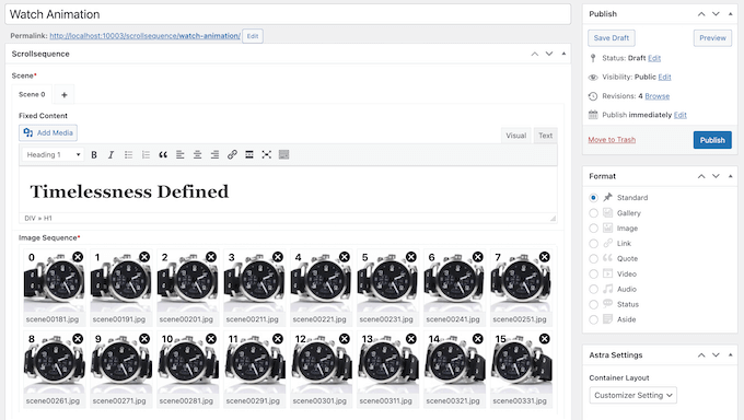 Creating a scroll animation for your WordPress log or website