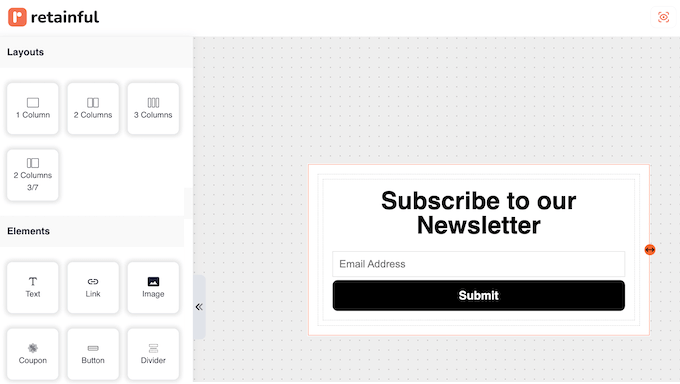 An example of an email newsletter template