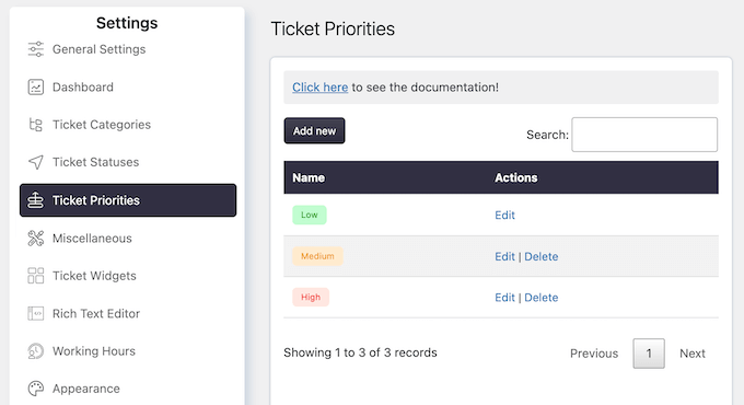 Adding custom ticket priority statuses to your WordPress website