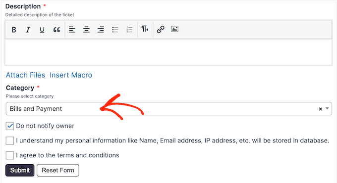 Adding support categories to your help desk plugin