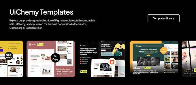 A selection of ready-made Figma templates that are optimized for WordPress