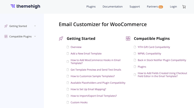 The Email Customizer for WooCommerce online documentation