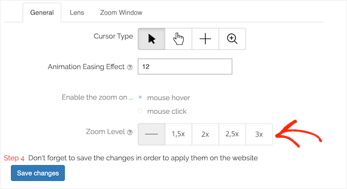 Changing the zoom level on your website, blog, or WooCommerce store