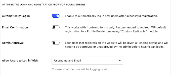 How to log in new users automatically