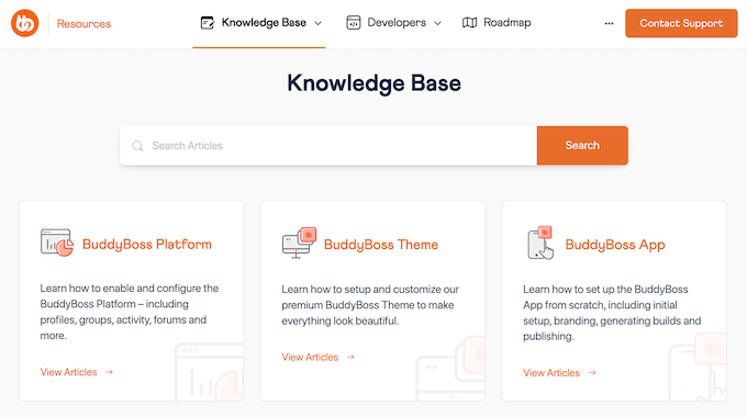 An example of a WordPress knowledge base