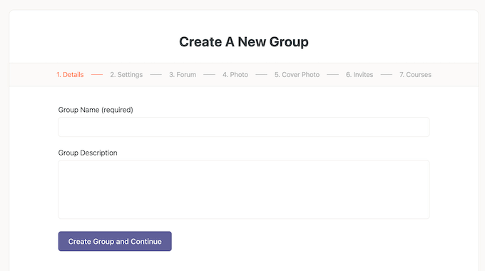 Creating online groups in WordPress