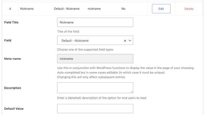 How to configure profile fields on your website