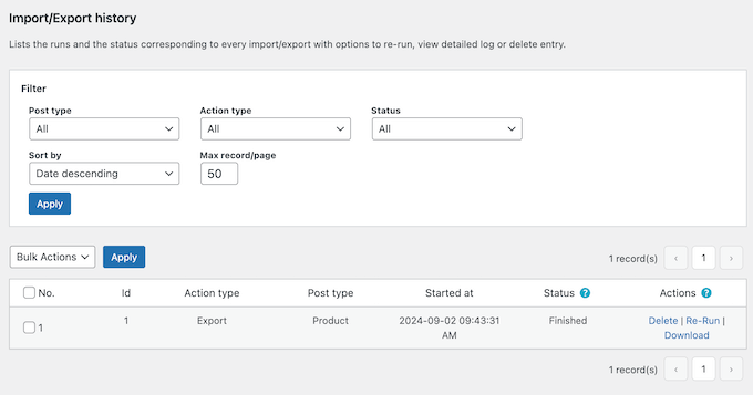 Troubleshooting your website using a history log