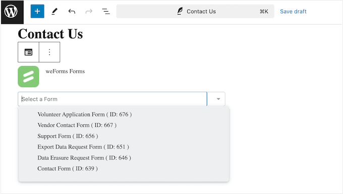 Adding forms to any page, post, or widget-ready area