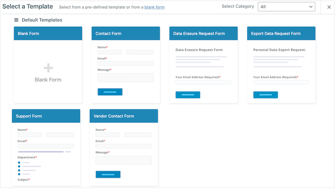 Examples of ready-made form templates for your website, blog, or online store