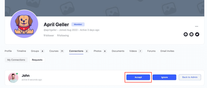 How to accept friend requests on your WordPress blog or website