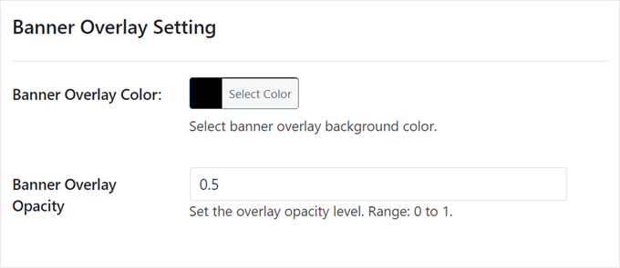 Changing the background image overlay color in Hero Banner plugin