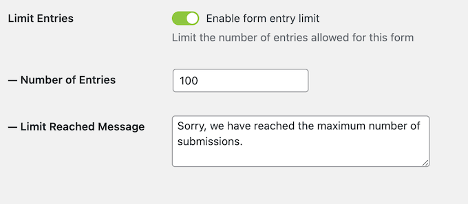 Adding restrictions to your contact forms