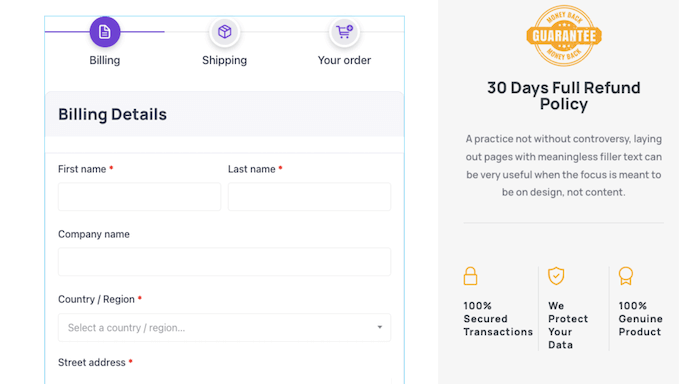 Adding a multi-step checkout to your online marketplace