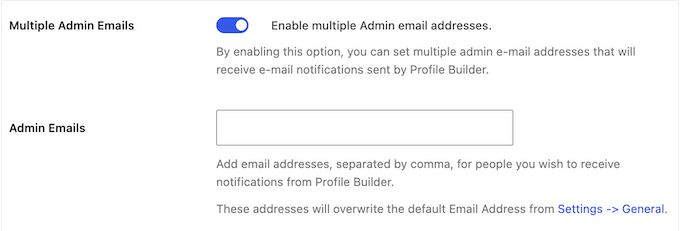 Sending notifications to multiple email addresses