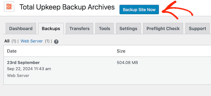 How to backup your WordPress blog or website on-demand