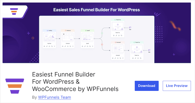 The WPFunnels WordPress funnel builder plugin