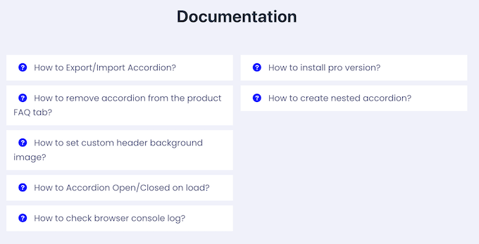 The Accordions online documentation 