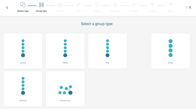 Various button layouts, created using Buttonizer