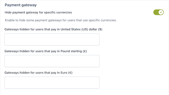 How to show different payment gateways based on the shopper's location