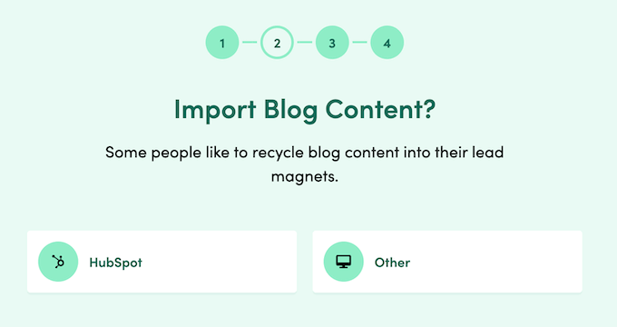 Create a lead magnet quickly and easily by importing blog content into Beacon