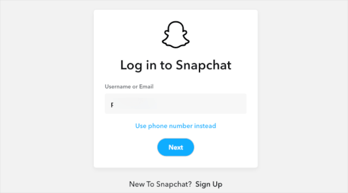 Log into snapchat ads account