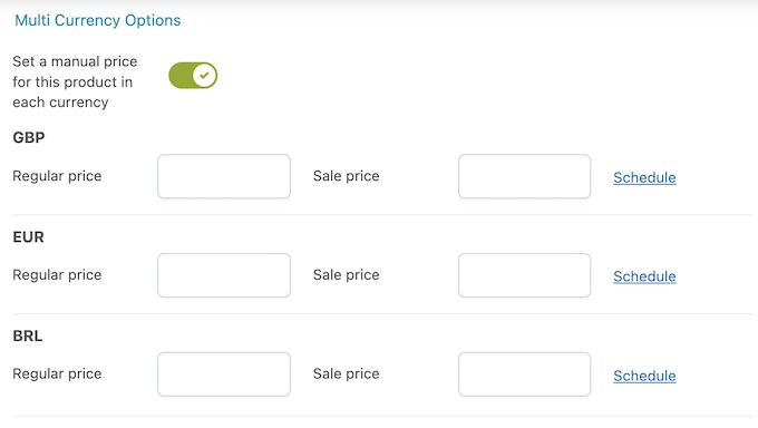 Adding multiple prices to a WooCommerce product