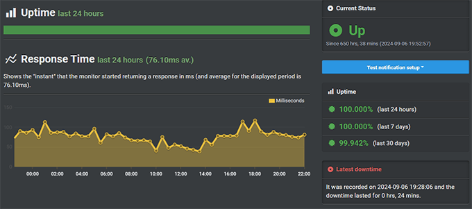 Rocket.net uptime