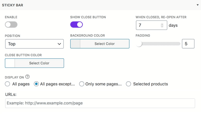 How to display a timer in a sticky announcement bar