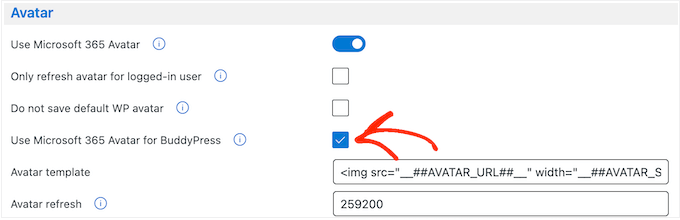 Using Microsoft 365 avatars on your BuddyPress website