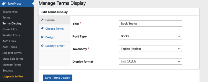 How to display custom posts and terms in WordPress using TaxoPress