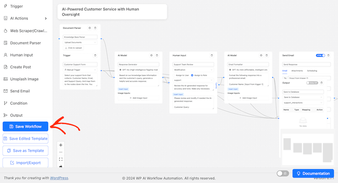 Publishing AI-powered workflows on your WordPress website, blog, or online marketplace 