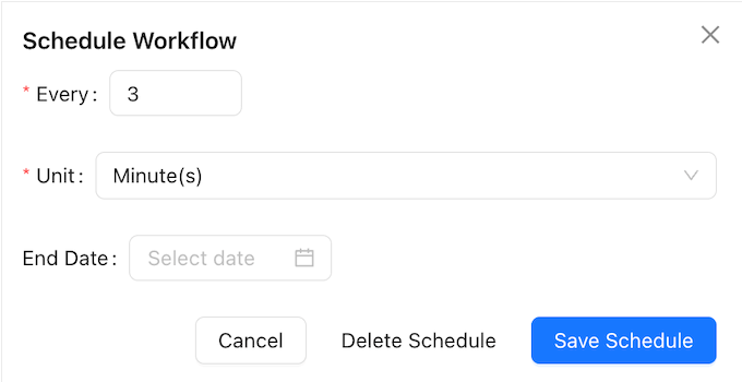 Scheduling automated workflows 